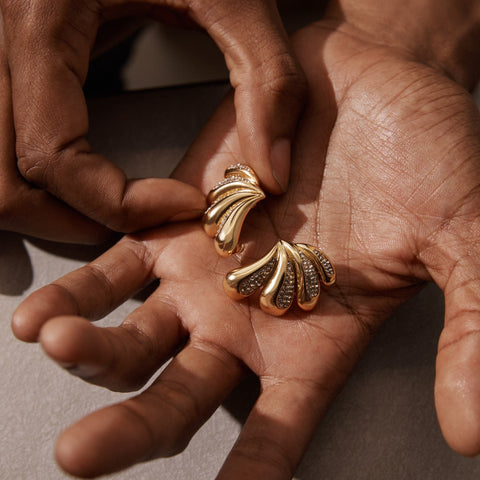 KHIRY X J.Crew talon coalition earrings with pavé crystals