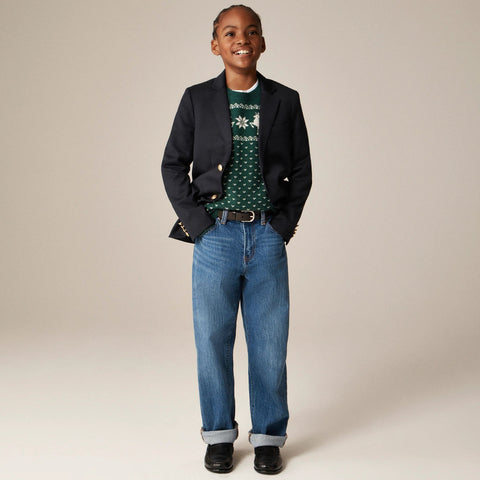 Kids' reindeer Fair Isle sweater in wool blend