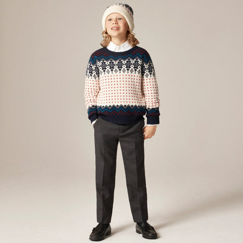 Kids' vintage Fair Isle sweater in wool blend