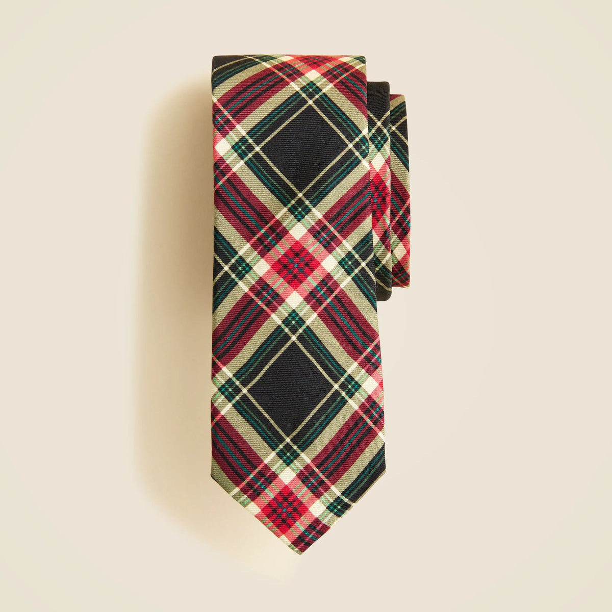Boys' silk tie in Stewart tartan