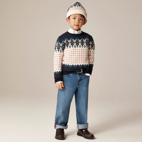 Kids' vintage Fair Isle beanie