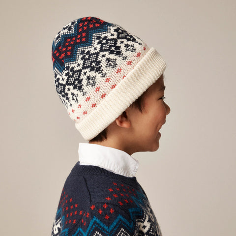 Kids' vintage Fair Isle beanie