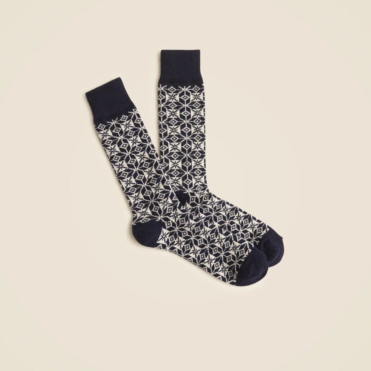 Fair Isle wool-blend socks