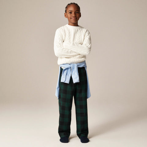 Kids' flannel pajama pant in plaid