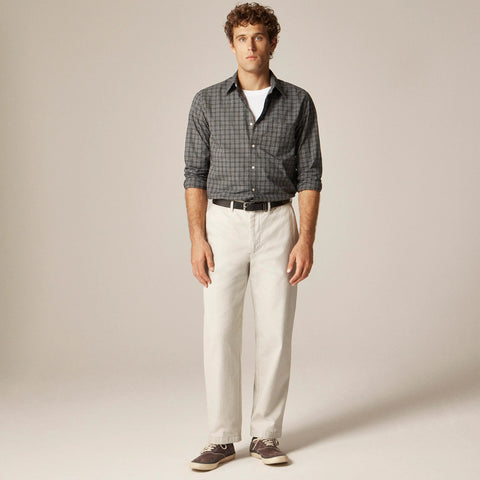 Secret Wash cotton poplin shirt with point collar