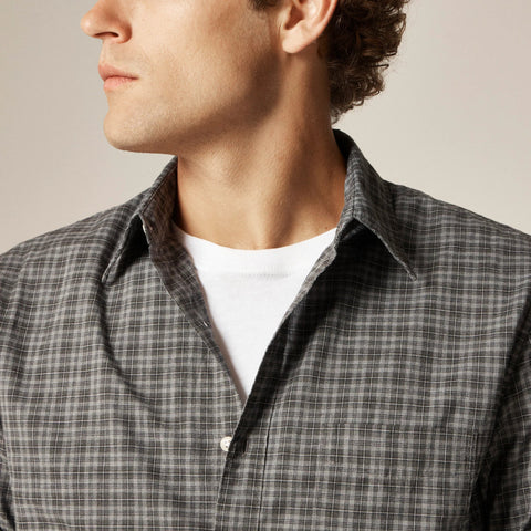 Secret Wash cotton poplin shirt with point collar