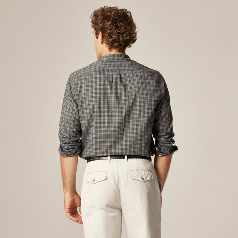 Secret Wash cotton poplin shirt with point collar