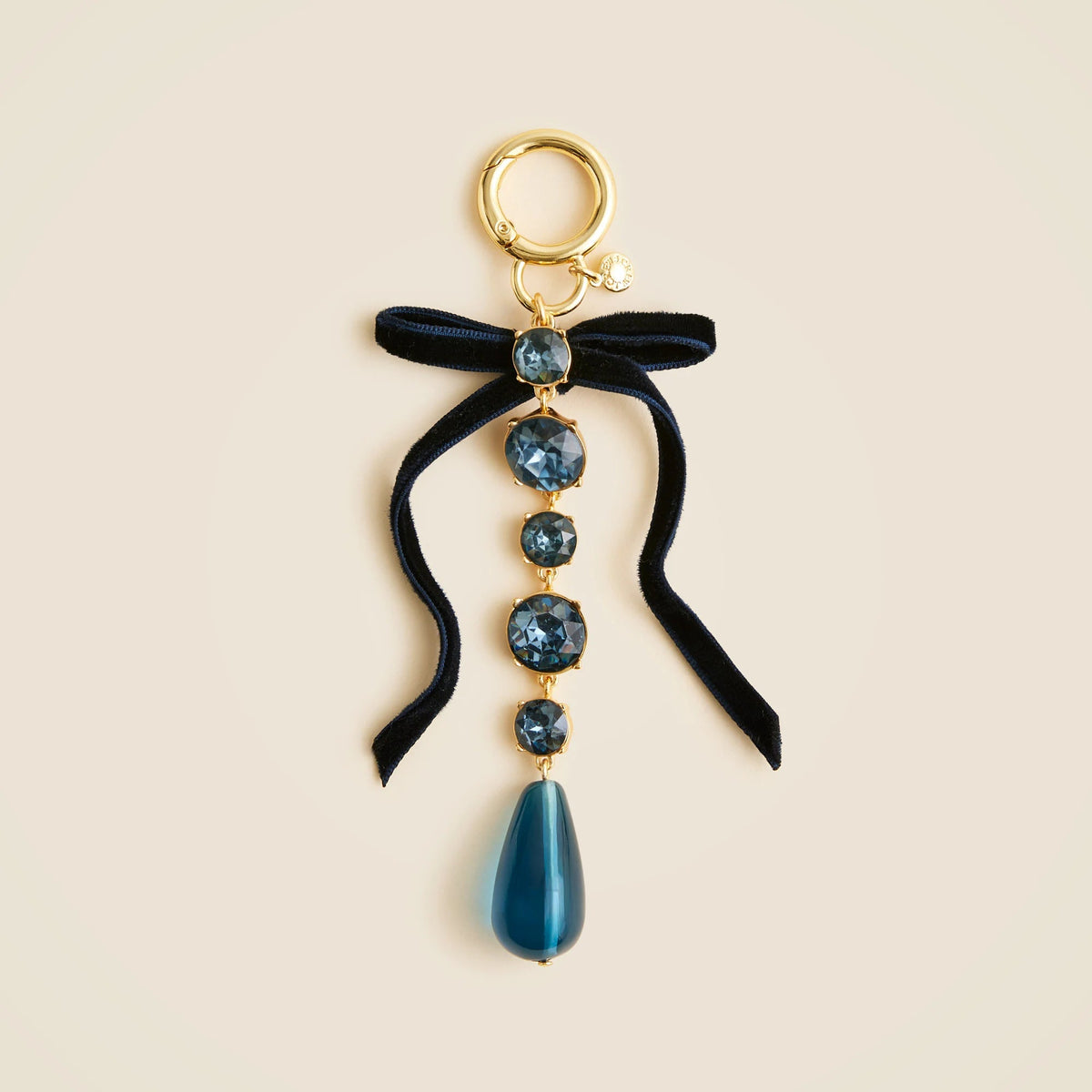 Crystal bow bag charm