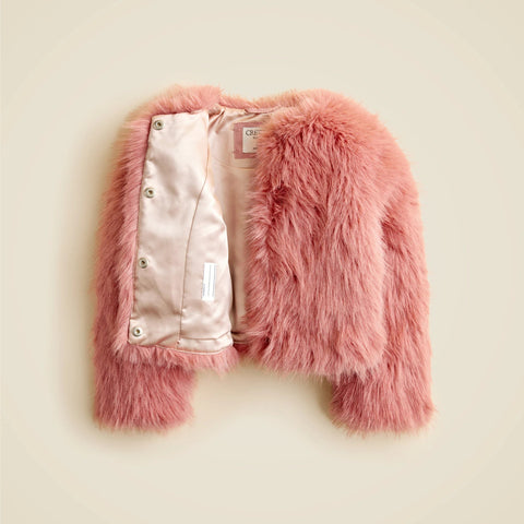 Crewcuts Collection cropped faux-fur jacket