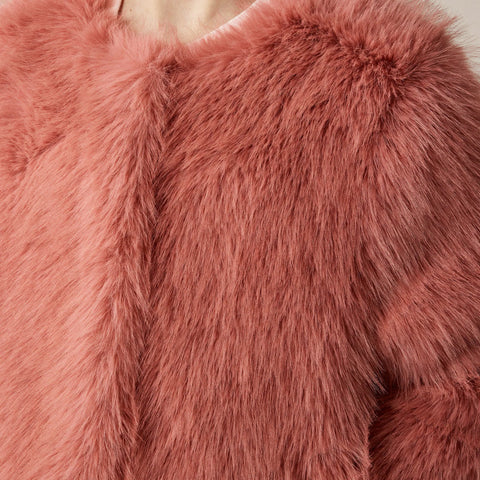 Crewcuts Collection cropped faux-fur jacket