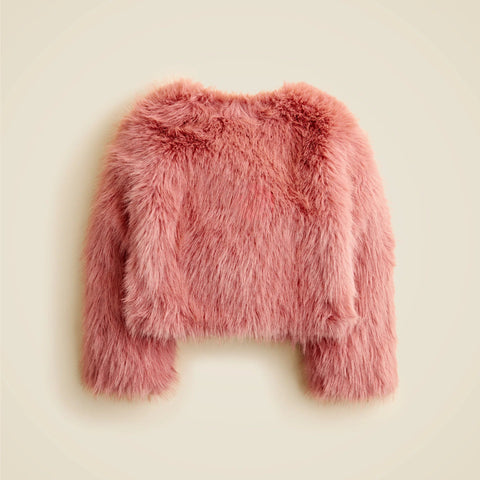 Crewcuts Collection cropped faux-fur jacket