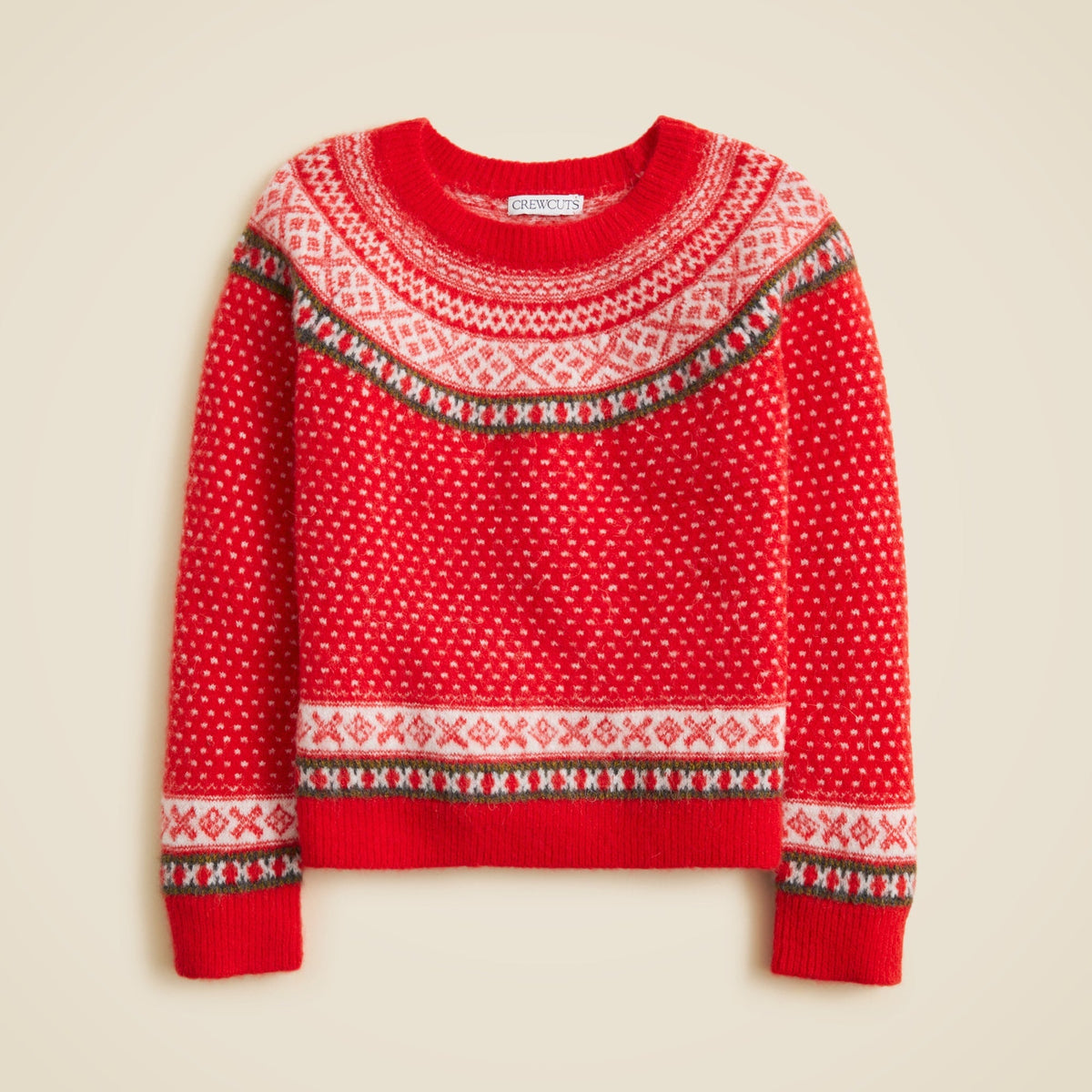 Girls' classic Fair Isle sweater in Supersoft yarn