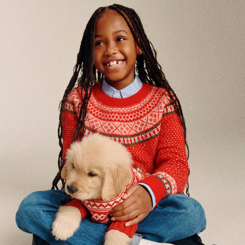 Girls' classic Fair Isle sweater in Supersoft yarn