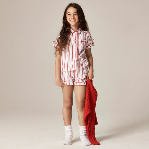 Girls' short-sleeve pajama set in prints