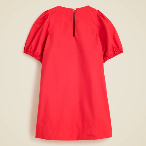 Girls' bow dress in taffeta