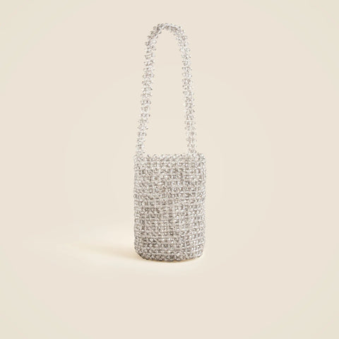 Beaded bucket bag