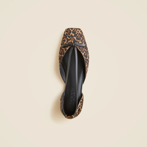 Quinn cutout ballet flats in leopard-print calf hair