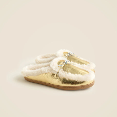 Lodge mules in metallic