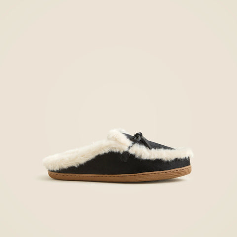 Lodge mules in calf hair