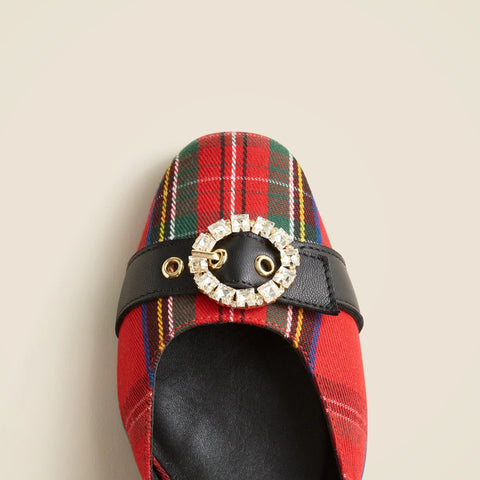 Mollie buckle-strap heels in Good Tidings plaid