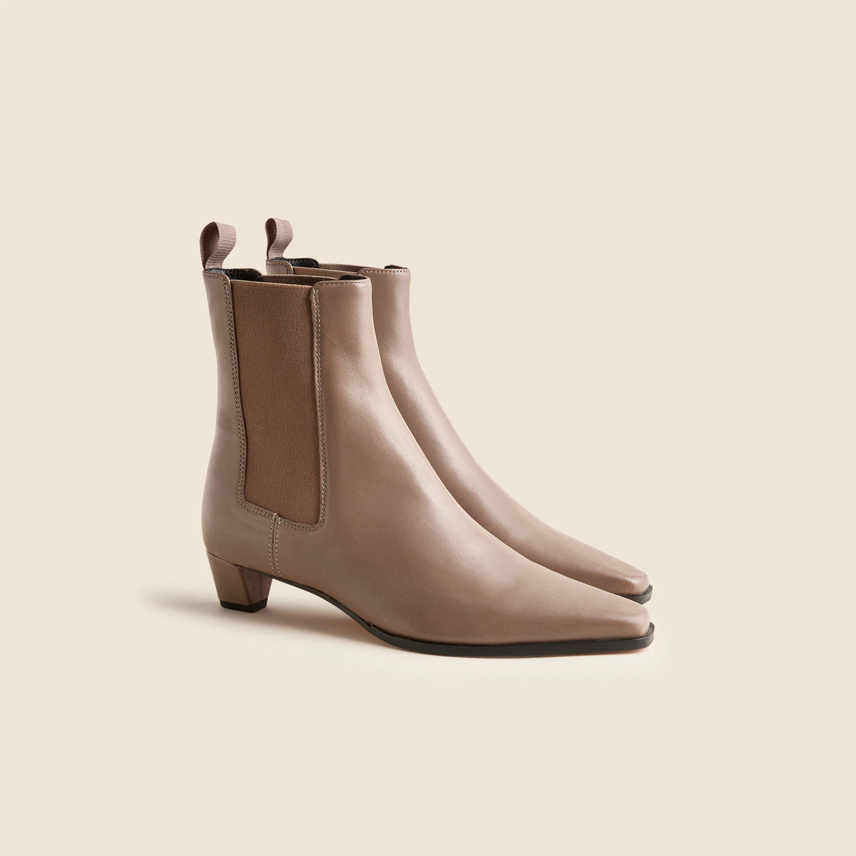 Remi square-toe ankle boots in leather