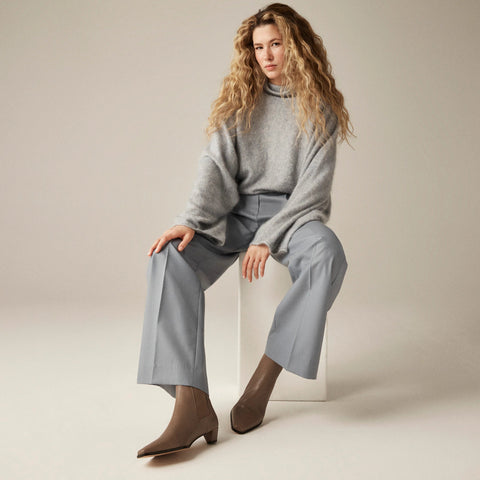 Remi square-toe ankle boots in leather