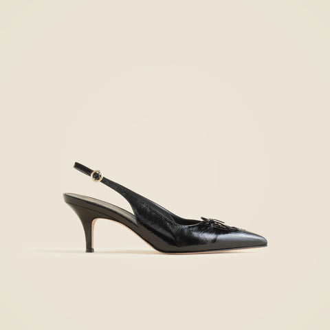 Made-in-Italy Colette lace-up slingback pumps in leather