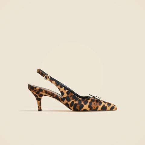 Made-in-Italy Colette lace-up slingback pumps in calf hair