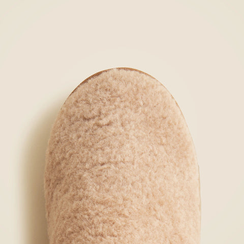 Sherpa booties with faux fur