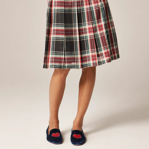 Made-in-Italy smoking slippers in embroidered velvet