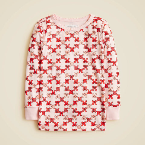 Kids' long-sleeve cotton pajama set in prints