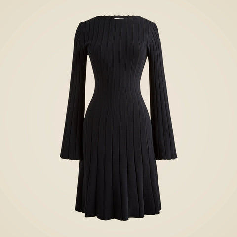 Rib-knit mini sweater-dress