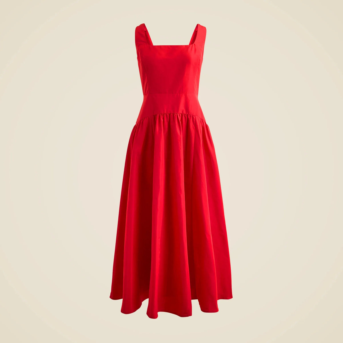 Collection drop-waist dress in taffeta