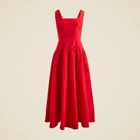 Collection drop-waist dress in taffeta