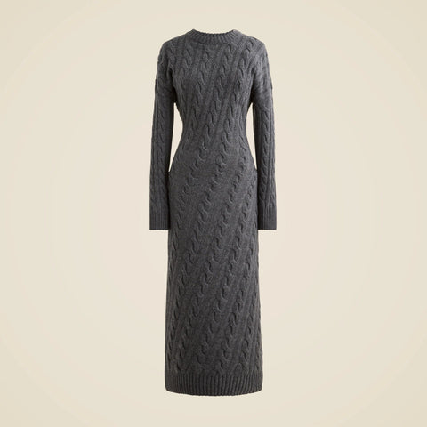 Collection cashmere twisted cable-knit sweater-dress