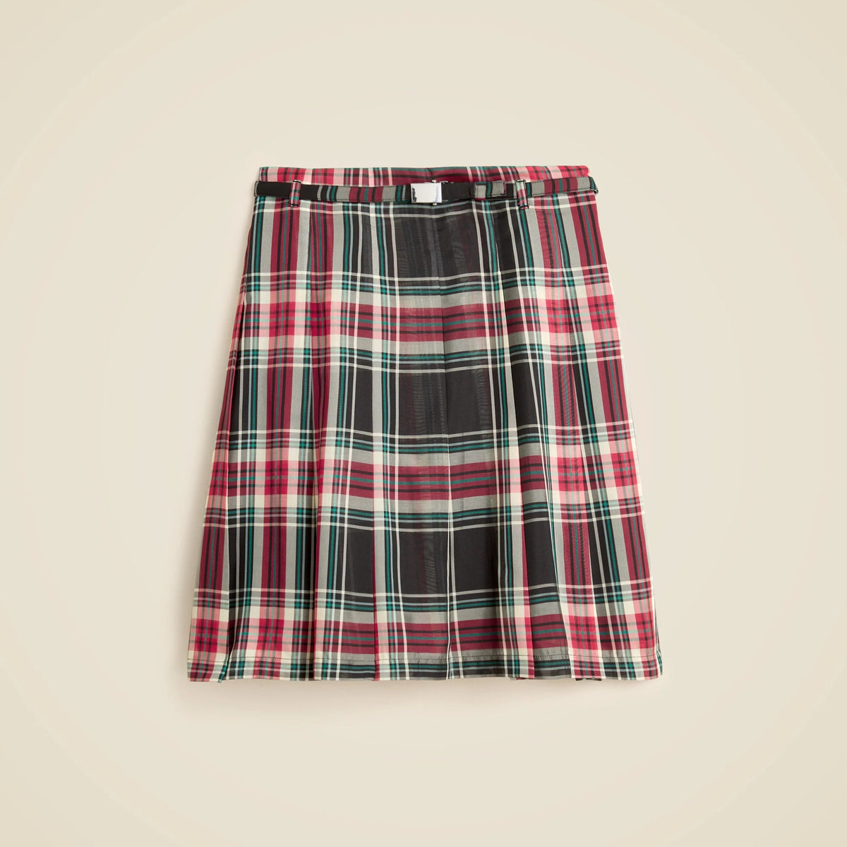 Pleated prep skirt in Stewart tartan