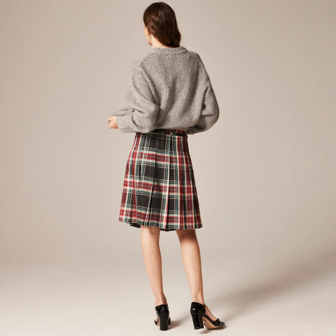 Pleated prep skirt in Stewart tartan