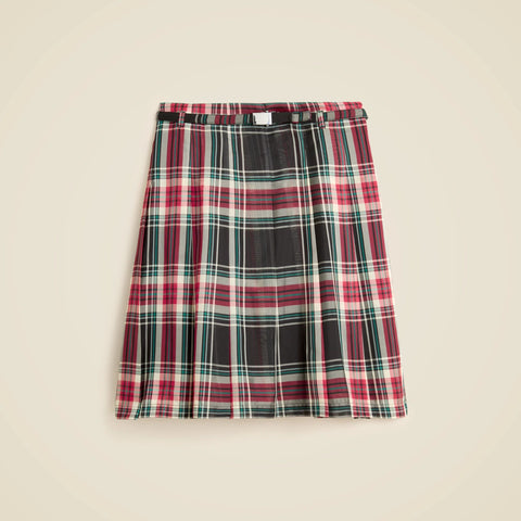 Pleated prep skirt in Stewart tartan