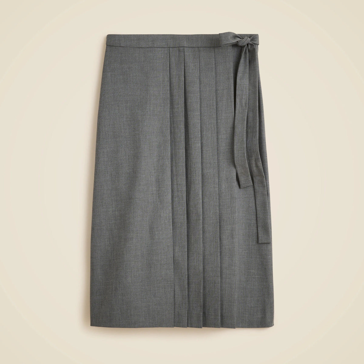 Pleated wrap skirt