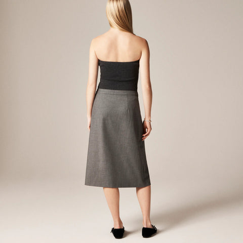Pleated wrap skirt