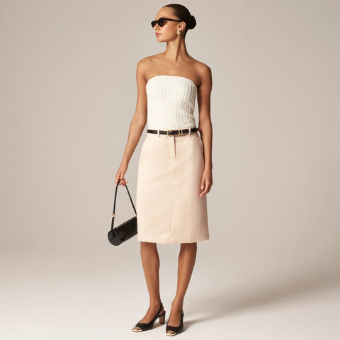 Trouser pencil skirt in duchesse satin