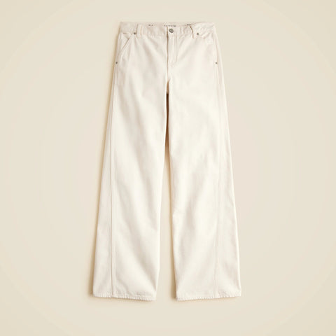 Utility low-rise wide-leg jean