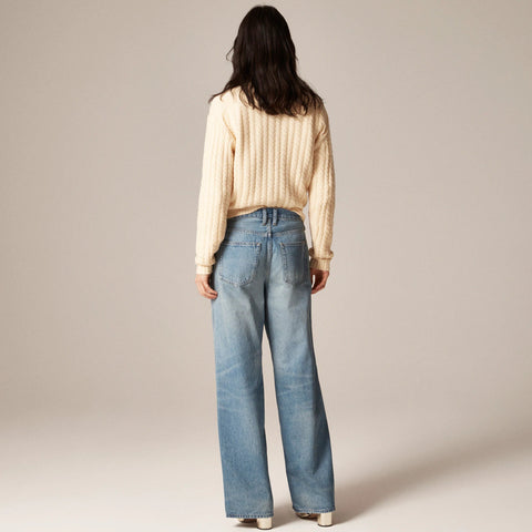 Utility low-rise wide-leg jean