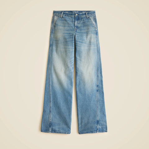 Utility low-rise wide-leg jean