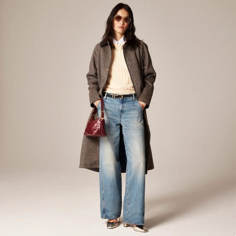 Utility low-rise wide-leg jean