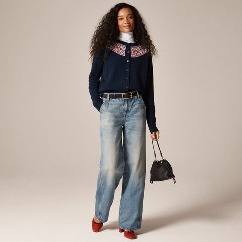 Classic Fair Isle cardigan in vintage wool