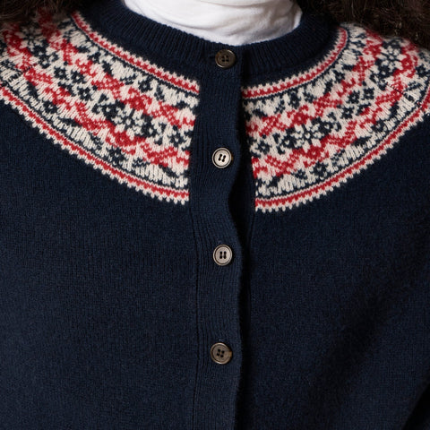 Classic Fair Isle cardigan in vintage wool