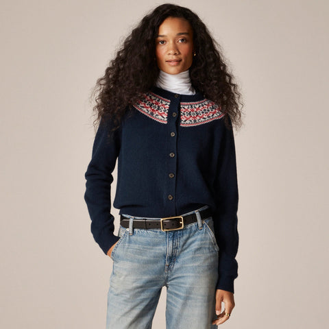 Classic Fair Isle cardigan in vintage wool