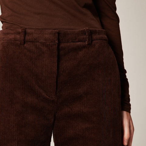 Petite wide-leg trouser in stretch corduroy
