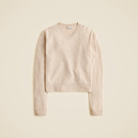 Cashmere high V-neck sweater